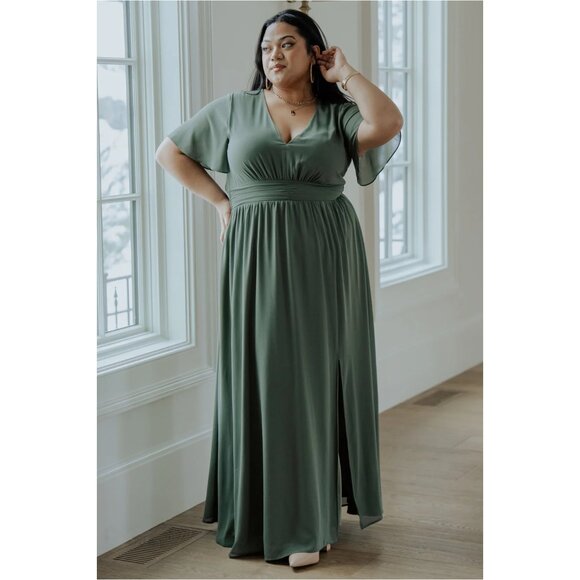 Baltic Born Ramona Maxi Dress in Dark Sage Size 3X NWOT - Picture 1 of 10